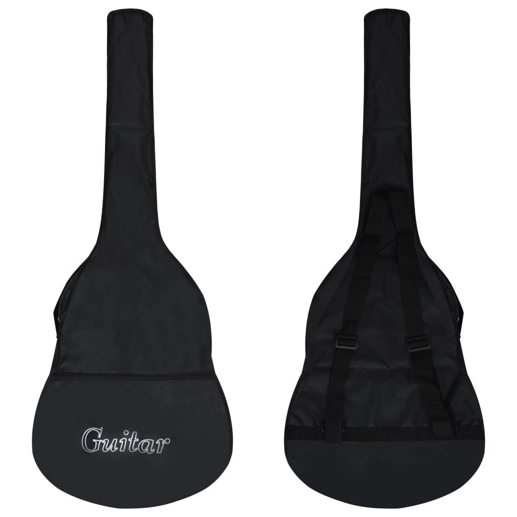12 Piece Western Acoustic Guitar Set with 6 Strings Black 38"